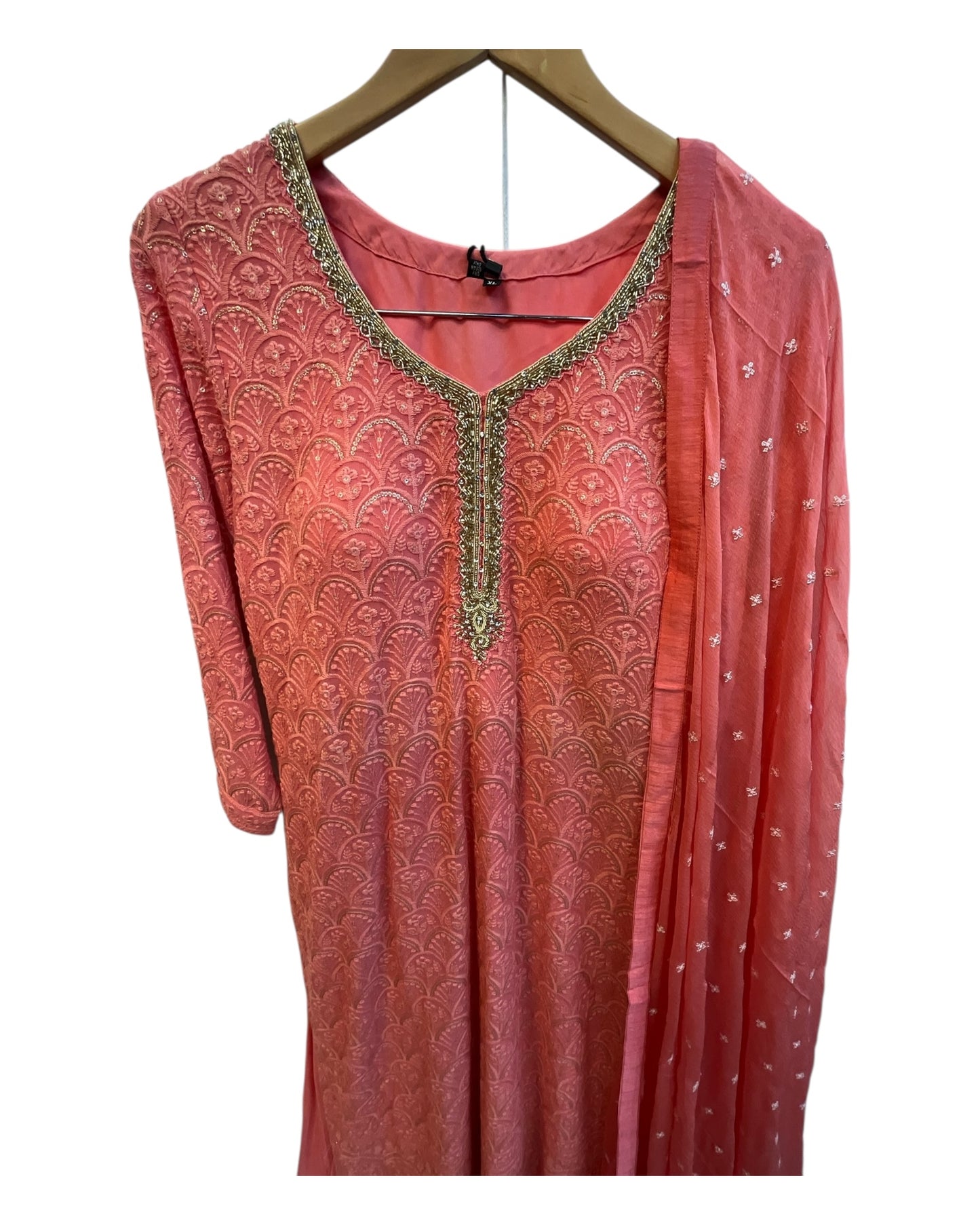 Coral - Ladies Medium Top Palazzo Trousers Suit - Size 14 (40") - KTC241030 JY