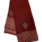 Brick Red / Rust - Chiffon Printed Saree with Blouse Piece - UK stock - 24hr Dispatch - LTF101 07KT26