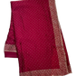 Magenta - Classic Satin Crepe Saree with Stone Work and Blouse Piece - UK stock - 24hr Dispatch - RS2531 VY
