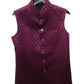 Magenta - Rich Lucknowi Sequins Mens Waistcoat / Bandi - Bollywood - HHF2402 KK 0624