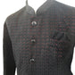Black with Maroon Sequins Fully Embroidered  Soft Sherwani Set - UK Stock - 24h Dispatch - Spark17 JY 0324