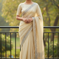 Lemon Yellow - Chiffon -Fancy Party Saree with Blouse Piece - SP2408 11VT24