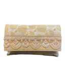 Cream - Handloom Brocade Clutch Bag / Handbag -Bollywood / Weddings - JS16d 06A26