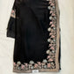 Black - Fancy Party Saree with Blouse Piece - UK stock - 24hr Dispatch - SP2607 KH