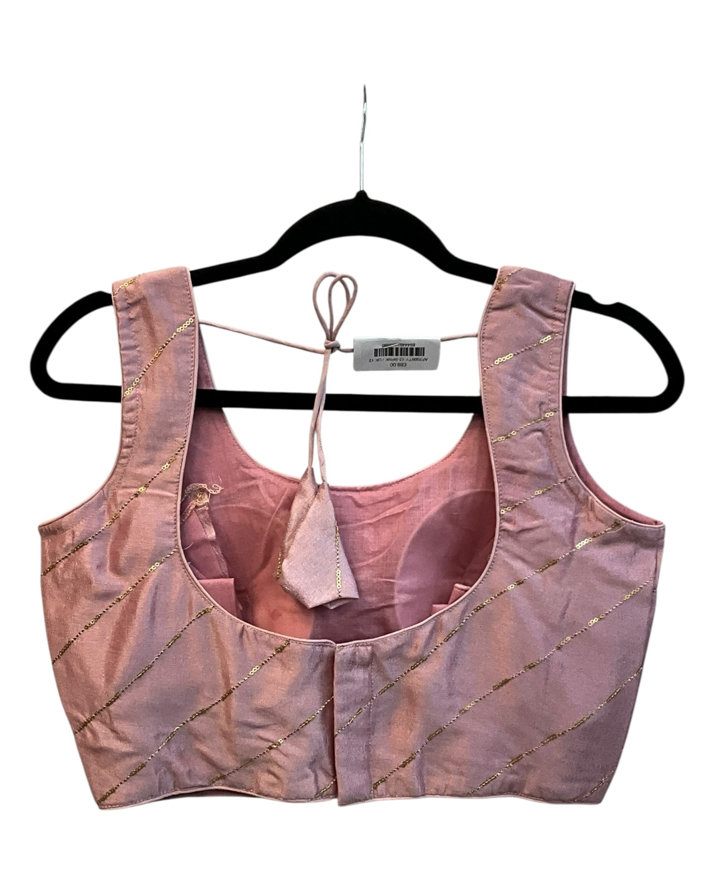 Baby Pink -  Dupion Silk Lehenga Set - Garba / Dandia , Mehndi / Sangeet / Weddings - Size UK 12 (38" Bust) Adjustable to Size 14 - UK Stock - 24h Dispatch - AF2506 09TY25