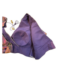 Lilac / Purple - Banarasi Brocade Saree / Lehenga blouse - 42