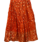 Size UK 12 (38" Bust) Adjustable to Size 14 - Orange - Silky Lehenga Set - Mehndi / Sangeet / Bridesmaids / Weddings / Garba  - UK Stock - 24h Dispatch - JF10468 05PA26