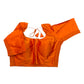 Rust / Dark Orange - HYBRID Silky Saree blouse - With Elastic on both side for Great fit - Size 36",38", 40" S M L  - VAM1216 Ap