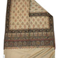 Beige - Soft Art Wool Handloom Woven Shawl - (P350) 11KY24 NTC2414