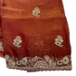 Rust / Orange - Fancy Party Saree with Blouse Piece - UK stock - 24hr Dispatch - LTF906 07VV26
