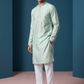 Sea Green - Banarasi Handloom Brocade Mens Indian Kurta set with Trousers - UK Stock - Weddings / Walimas , Sangeet, Diwali, Eid, Mehndi / Henna - VEE2645 TT