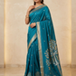 Turquoise Blue - Handloom Saree with Blouse Piece - UK stock - 24hr Dispatch - RT-BT004 07KJ26