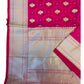 Fuchsia Pink - Traditional Handloom Banarasi Sari / Saree - with Blouse Piece - SN2405 11TP24