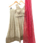 Light Gold / Beige Ready Made Lehenga Set - Size 14 - 40"(Loosen up to 18) ) UK Stock - 24h Dispatch - KTC24136  TR 0124