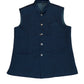 Teal Blue - Self Brocade Indian Mens Waistcoat / Bandi - Bollywood - CS2402 KT 0524