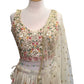 Size 12 / 38" Bust - Silky Cream - Ready Made Lehenga Set - UK Stock - 24h Dispatch - KTC241102 ? 1124