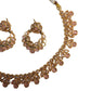 Pink - Medium Size Gold Finish Necklace Set with Earrings - TOH2402  Cp 0424