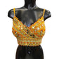 Haldi Yellow - Designer Ladies Short Top Palazzo Trousers Suit - Size 12 (38") - VMK POOJA CP
