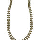 Gold Stone - Small Size Antique Gold Finish Long Necklace Set with Earrings - AE2509 C 0525