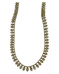 Gold Stone - Small Size Antique Gold Finish Long Necklace Set with Earrings - AE2509 C 0525