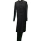 Leather Cotton Mens Indian Kurta set in Black - for Sangeet, Mehndi, Eid Celebration (with smart trousers) - Farishta KP