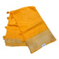 Orange - Handloom -  Banarasi Crepe Saree with Blouse Piece - JOHJAN47002 10VY25
