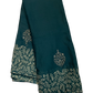 Teal - Chiffon Printed Saree with Blouse Piece - UK stock - 24hr Dispatch - LTF108 07KT26