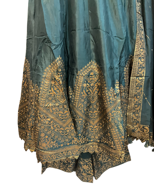 Size 12 (38") - Bottle Green - Designer -  Ladies Long Top / Dress Anarkali Trousers Suit - VMK Bandhan CY