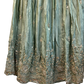 Size UK 14 (40") Pista / Light Green - Mid Length Blouse Lehenga Set - Mehndi / Sangeet / Bridesmaids / Weddings / Garba  - UK Stock - 24h Dispatch - AFDM2287 09TP26