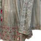 SALE ! Size UK 12 (38") Light Grey - Lehenga Set - Mehndi / Sangeet / Bridesmaids / Weddings / Garba  - UK Stock - 24h Dispatch - OC42076  PA26