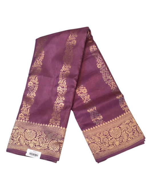Dusty Pink - Traditional Handloom Banarasi Sari / Saree - with Blouse Piece - SN2401 11VJ24