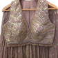 Dusty Pink - Designer Halter Neck Blouse, Chiffon Lehenga Set - Weddings , Sangeet,  Henna, Haldi - 24h Dispatch -ZC1333 KKP