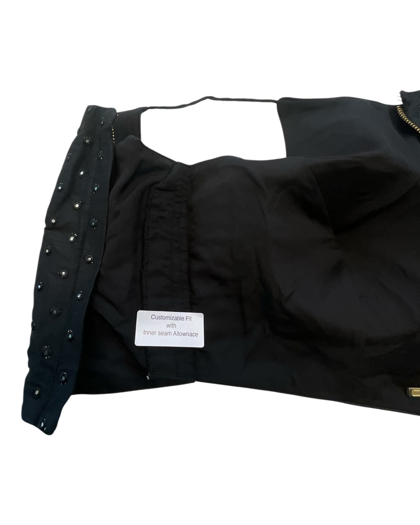 36" / UK 10 - Black - Mirror Work Strap Saree Blouse with cups - UK Stock - Quick Delivery - RNK - R778 -KY