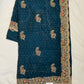 Dark Petrol Blue - Fancy Party Saree with Blouse Piece - UK stock - 24hr Dispatch - SP2610 VK