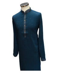 Teal - Fantastic Mens Indian Kurta set - Weddings / Walimas , Sangeet, Eid, Mehndi / Henna - NAD2405 08KA24