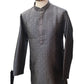 Grey - Handloom Self Brocade Mens Indian Kurta set - Weddings / Walimas , Sangeet, Eid, Mehndi / Henna - KCS2405 08KP24