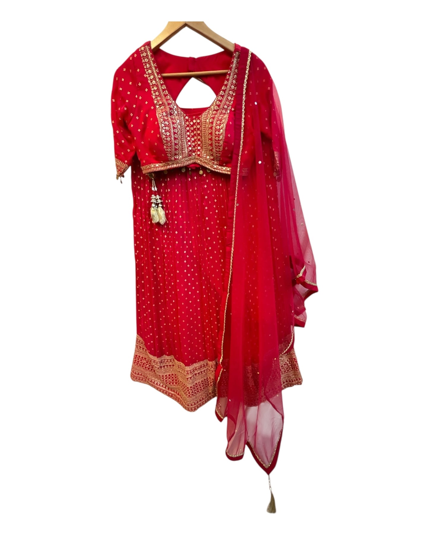 Stunning Magenta / Fuchsia Pink Lehenga Set - Size 12(38") - UK Stock - 24h Dispatch - OC420837 AY