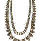 Antique Gold & Stones - Antique Gold Finish Long Necklace set - Bollywood - Weddings - AE2420 11VK24