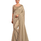 Champagne / Light Brown - Chiffon Saree with Fancy Ready made Blouse - SRV7906  JA 0624