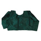Bottle Green - Silky Saree blouse with cups,  Long Sleeves, High Back - 38" - UK Stock - Quick Delivery - RNK - R231F-A