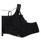 Black - Velvet Embroidered Saree / Lehenga Blouse - 42" Bust (UK 16) Can be let out to size 18  - X952 01KT25