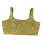 Gold - Full Sequins Saree blouse with cups,  Sleeveless - 38" - UK Stock - Quick Delivery - RNK - R833-KK