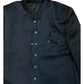 Black - PREMIUM Slim Fit Mens BandhGala / Prince / Chinese Collar Open Jacket with inside Waistcoat- Fantastic Fit - CS2511 JP 0625
