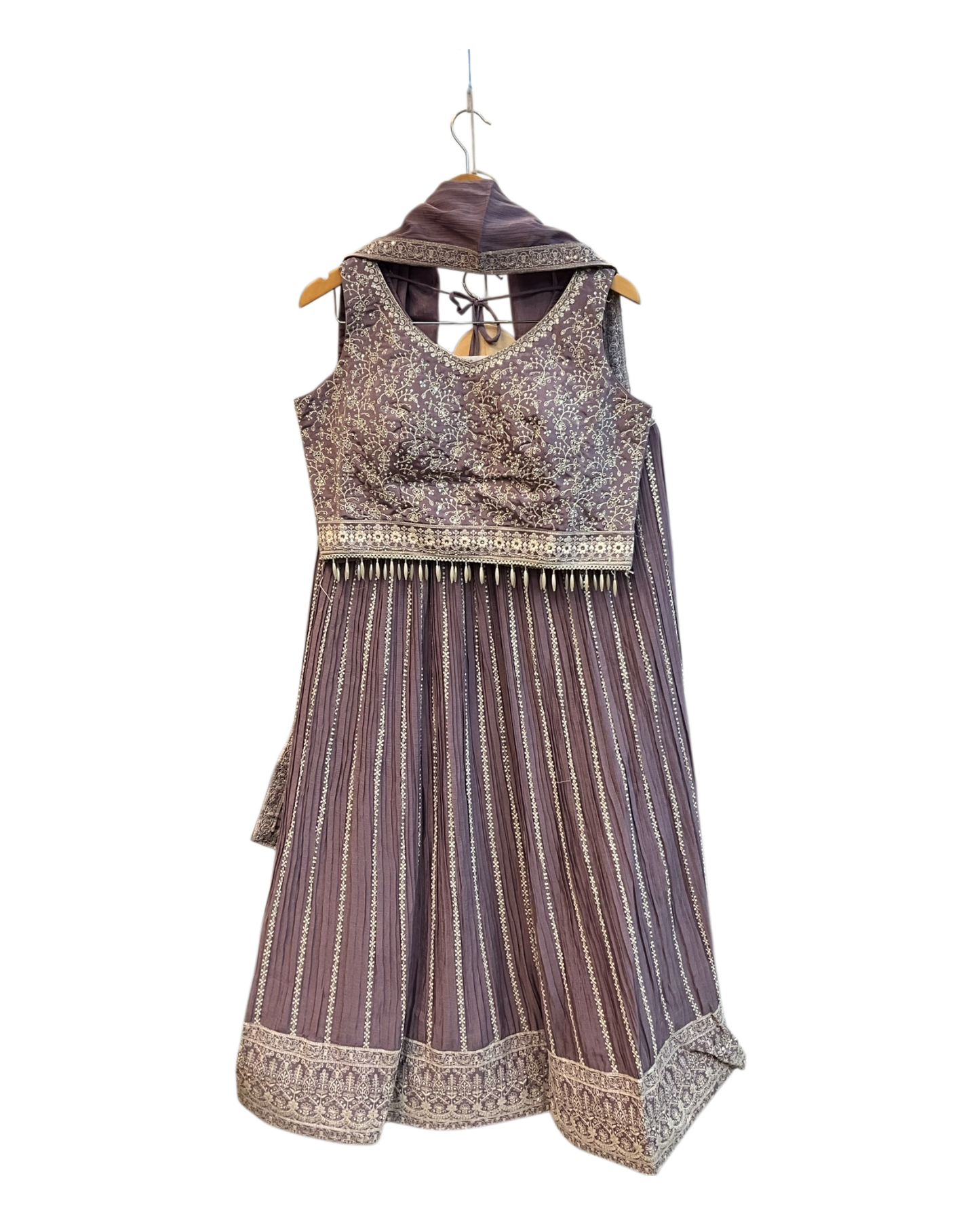 Size 14 / 40" Bust - Lilac - Ready Made Lehenga Set - UK Stock - 24h Dispatch - KTC2603 TY