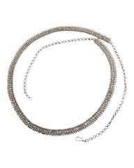Silver Finish Saree Belt, Waist / Belly Chain - Fancy Dress , Bollywood - DAJ350 KY 0923