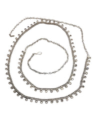 Silver Finish Saree Belt, Waist / Belly Chain - Fancy Dress , Bollywood - DAJ348 A 0923