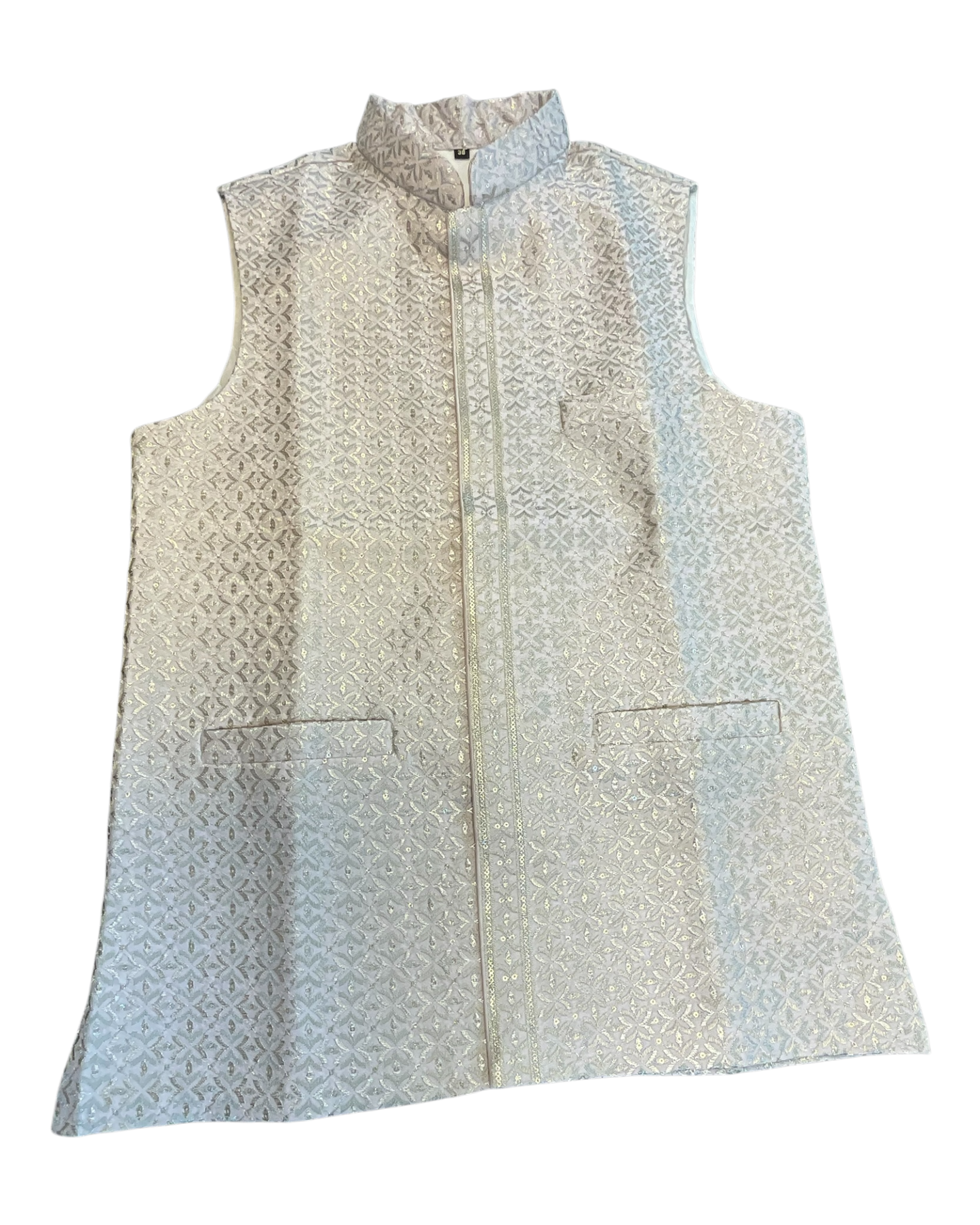 Pastel Baby Pink - All Over Embroidered - Mens Indian Waistcoat - UK Stock - 24 hr Dispatch - KCS4835 06KA26