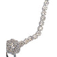 Clear - Silver Finish Panja / Indian Ladies Hand Accessory - Fashion Jewellery - Bollywood - Weddings - AE2444 11Rp24