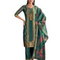 Teal Blue - Banarasi Handloom Ladies Indian Salwar Suit with Printed Dupatta - Available in Size 10 (36") LL-FAR22402 TY 1024