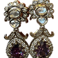 Purple - Small - Antique Gold Finish Traditional Earrings - Bollywood - Weddings - 15ER715 07J26